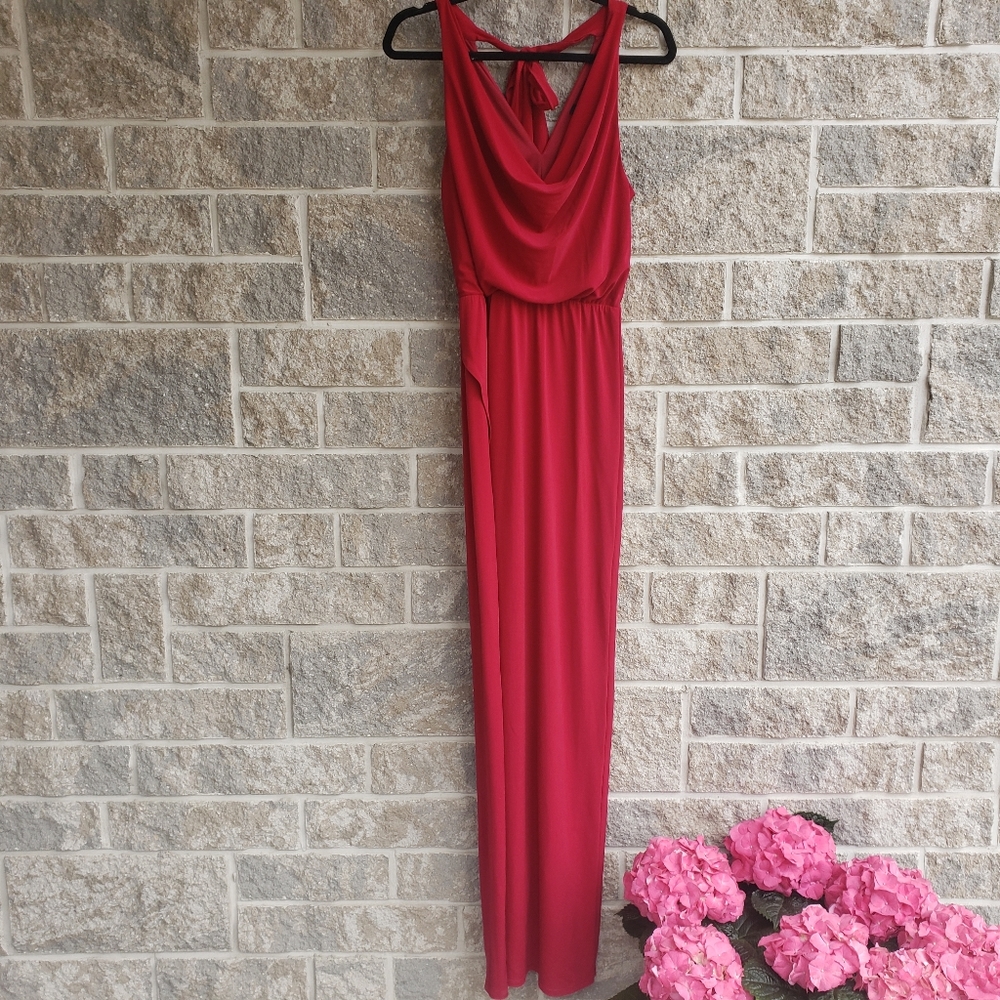 Halston Heritage red gown xs